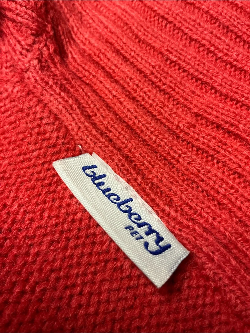 Coral Cable Knit Dog Sweater Blueberry Brand